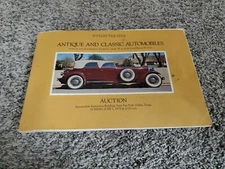 Antique & Classic Automobile Auction CATALOG James C Leake 1975 Richard Van Dera