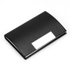 Metal PU Leather Card Holder – Slim Pocket Wallet for Credit & ID Cards