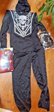Fun World Ninja Halloween Costume Boys 10-12 Black 7 pc new