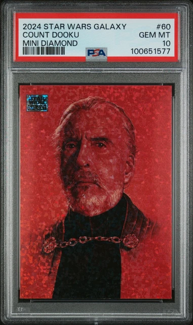 2024 Topps Chrome Star Wars Galaxy #60 Count Dooku Mini Diamond PSA 10