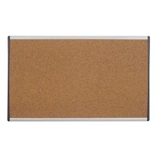 Quartet  Cubicle Bulletin Board / Corkboard: 24 in. x 14 in. (Aluminum Frame)