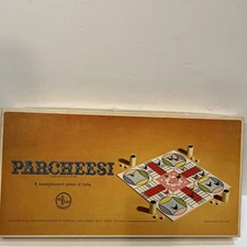 Parcheesi Gold Seal Edition Game Made in USA Vintage 1964 Complete Family Night
