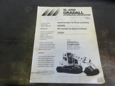 Gradall XL 4200 Hydraulic Excavator Parts Manual   2460-4155    797267