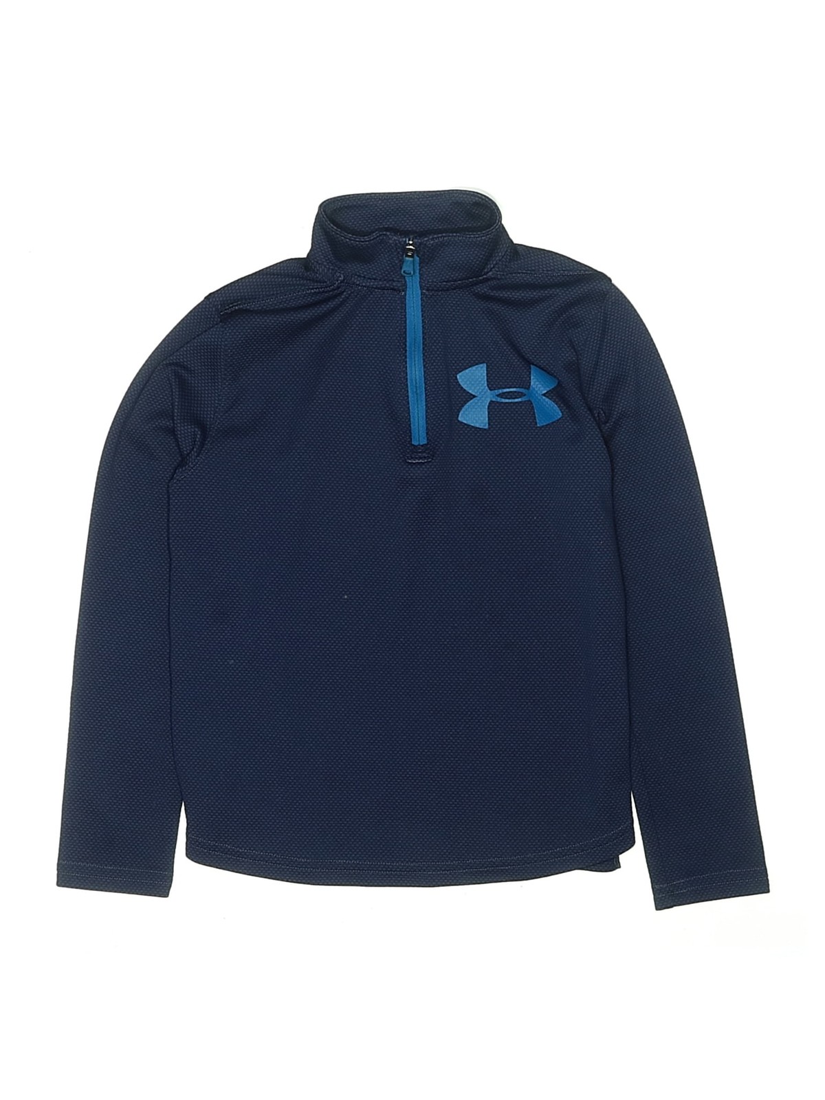 Under Armour Boys Blue Long Sleeve Polo S Youth