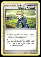 VOLKNER'S PHILOSOPHY - 98/111 Uncommon Rising Rivals Pokemon LP
