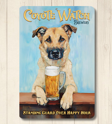 Anatolian Shepherd Sign Funny Brewery Dog Metal Coyote Watch Beer Dad Gift Decor