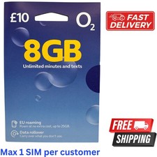 O2 Sim Card New Sealed Pay As You Go 02 Brand New