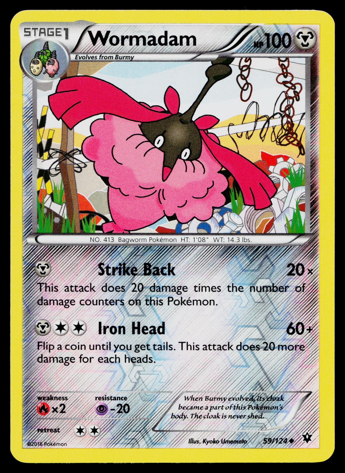 Wormadam (59) #59/124 XY - Fates Collide Near Mint or Better