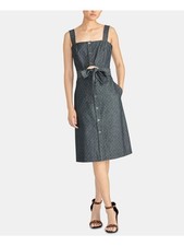 RACHEL ROY Womens Gray Sleeveless Below The Knee Shift Party Dress 10