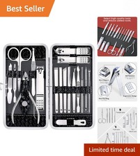 Luxury Travel Nail Clippers Set for Men and Women - 18 Essential Grooming Tools