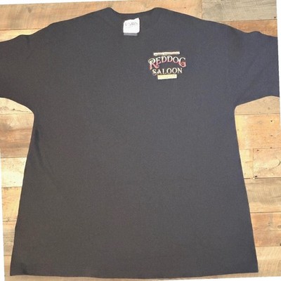 Vintage 90s Red Dog Saloon T Shirt XL Single Stitch Village Tees Alaska Graphic