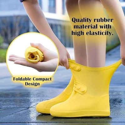 Galashield Waterproof Shoe Covers Reusable Yellow Women 4-5 US
