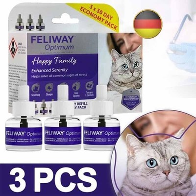 3x FELIWAY  Optimum Nachfüllflakon 48ml - New in box DE-2025.
