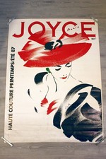 Affiche originale vintage mode Joyce Paris haute couture 1987 Michel