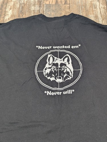 T-shirt Up North caccia lupo maglietta grafica taglia XL 2 lati. - Foto 3 di 10