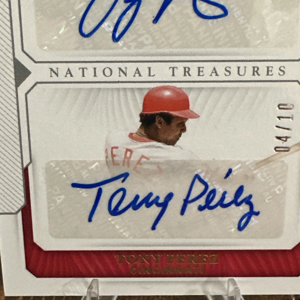 2019 Panini National Treasures - двойная подпись Джоуи Вотто, золото Тони Переса /10 - Изображение 3 из 4