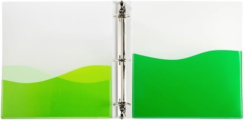 filexec Products Wave, 3-Ring Binder, 2" Capacity, 3-Interior Pockets, Assorted - Picture 4 of 6
