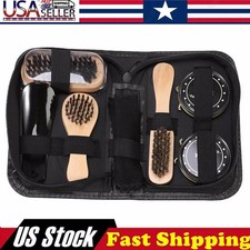 A Kit of Shoe Cleaning Polish Shine Care Tools For Leather Boots Shoes Sneakers