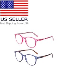 Reading Glasses Blue Light Blocking Spring Hinge 2 Piece Set Strength 2.25 new