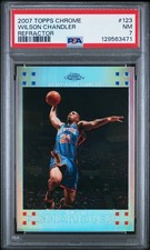 2007 TOPPS CHROME REFRACTOR #123 WILSON CHANDLER 369/1499 PSA 7