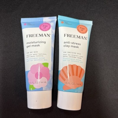 Freeman Facial MASK Peel off Moisturizing Gel+anti stress clay mask