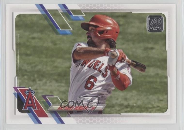 2021 Topps Image Variation SP (Horziontal Batting) Anthony Rendon #550 4dv