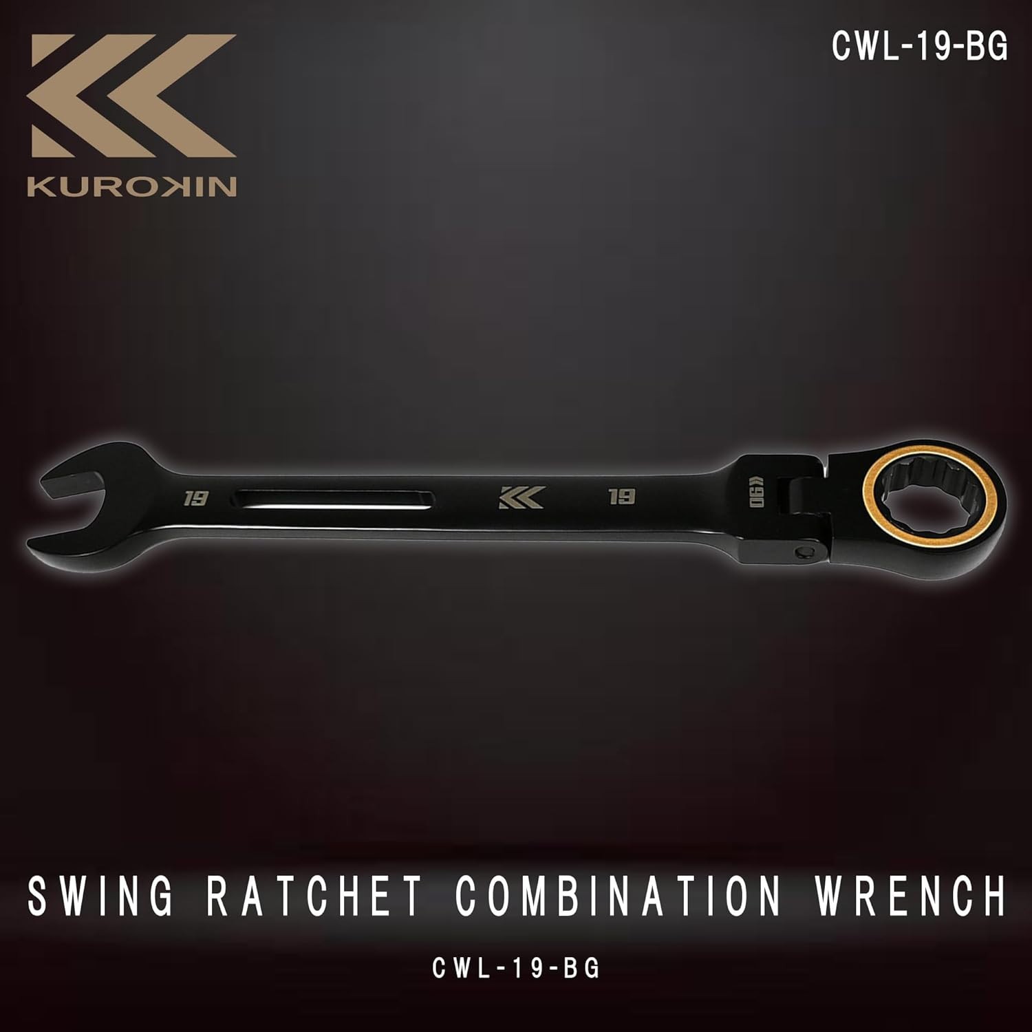 FUJIYA KUROKIN Swing Ratchet Combination Wrench 7type Selectable