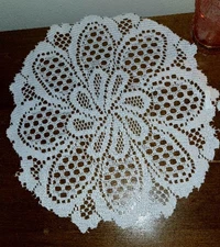 9 White Lace Table Toppers Floral 12" Choose Quantity