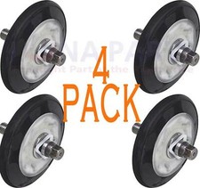 4 PACK NEW 4581EL3001E DRYER DRUM ROLLER WHEEL  SHAFT KIT FITS LG KENMORE SEARS