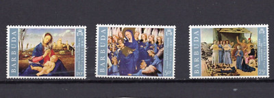 BARBUDA 1970 CHRISTMAS PAINTINGS SET OF 3 STAMPS MNH | eBay