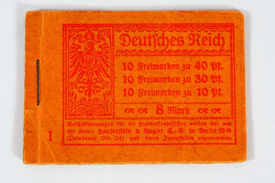 1920 Deutsches Reich German Empire Stamp Booklets Stamps 142, 143 & 139 Mint - Image 3 of 4
