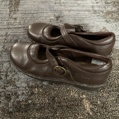 New Girls Size 1 boc Brown Mary Jane Shoes Expandable Buckle Faux Leather | eBay