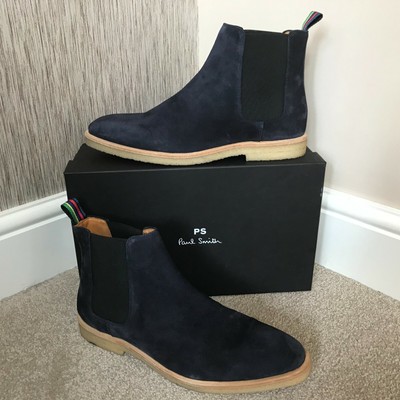 paul smith blue suede chelsea boots