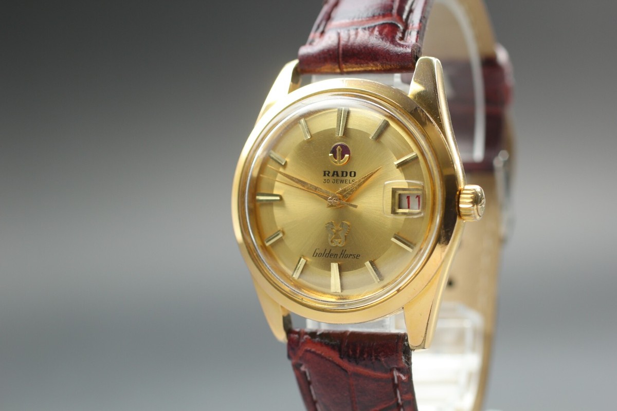 Near Mint Overhauled 1960's RADO Golden Horse 11674 Automatic Gold