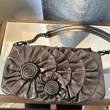 Nine West Silver Clutch Bag With Detached Strap