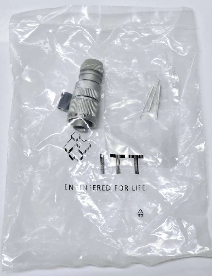 ITT CANNON VG95234M-10SL-3PN-J 3 Position Circular Connector Plug Male Pin Crimp - Image 2 of 4