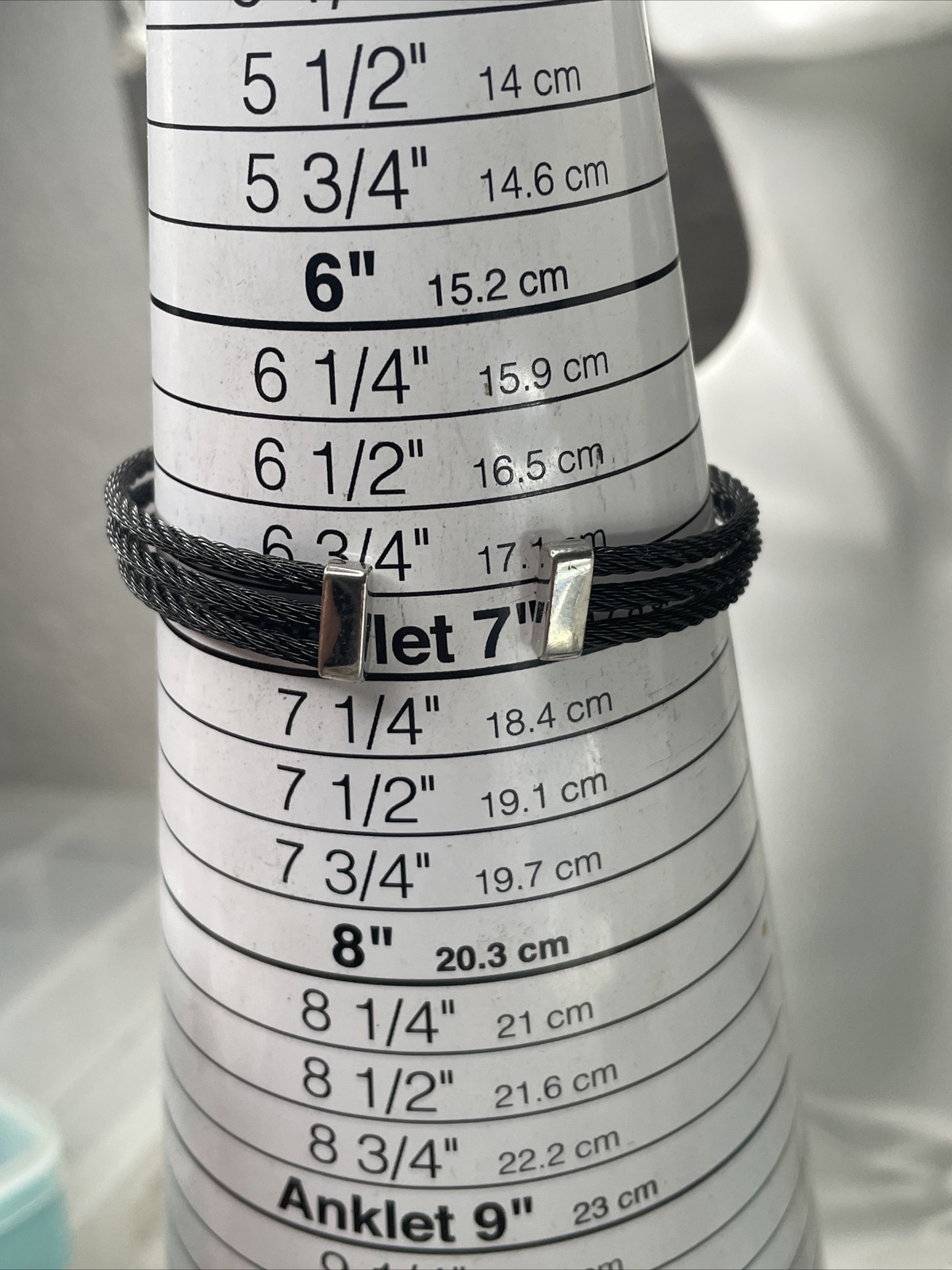 Solid Sterling Attached To Blackened Stainless Wi… - image 5