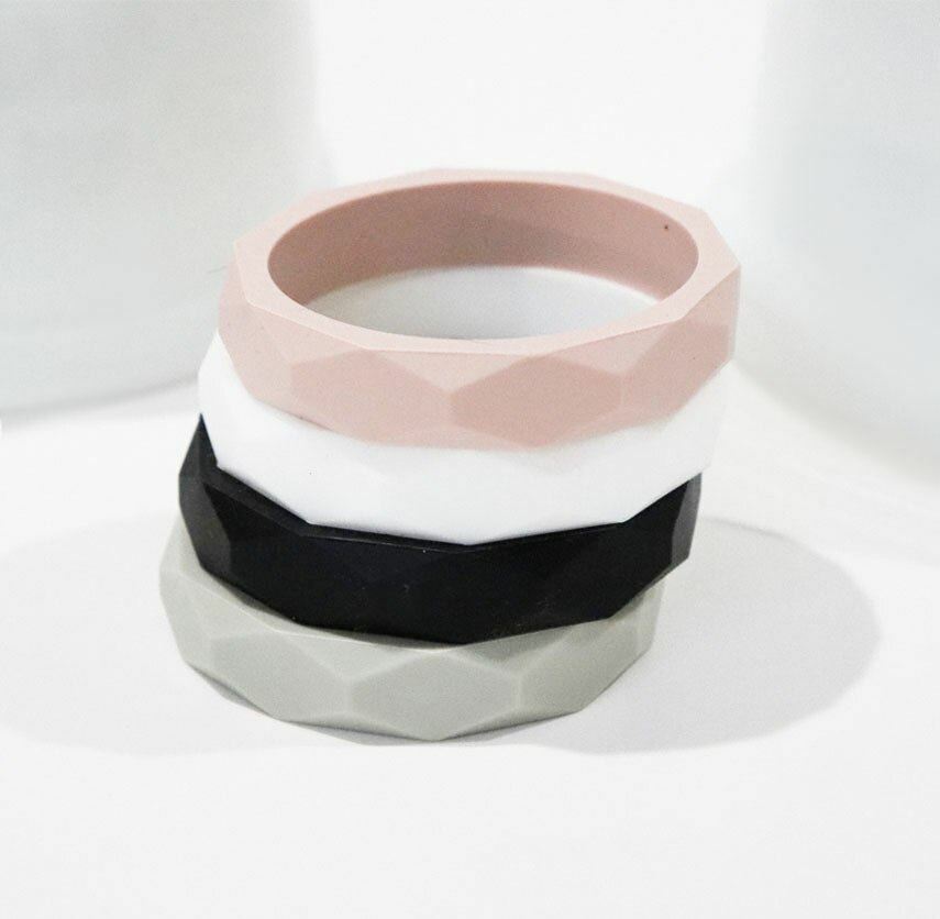 Capri Silicone Teething Bracelet - White