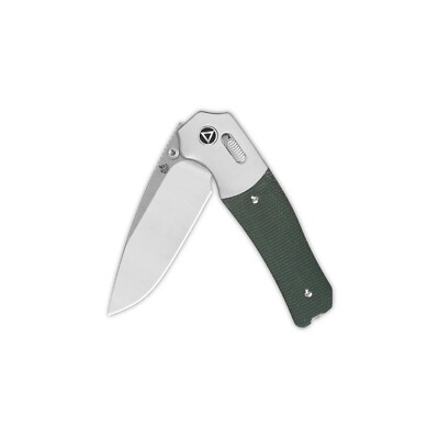 QS157B1 QSP Vault Green Micarta/Aluminum Handle 14C28N Blade IKBS Crossbar Lock