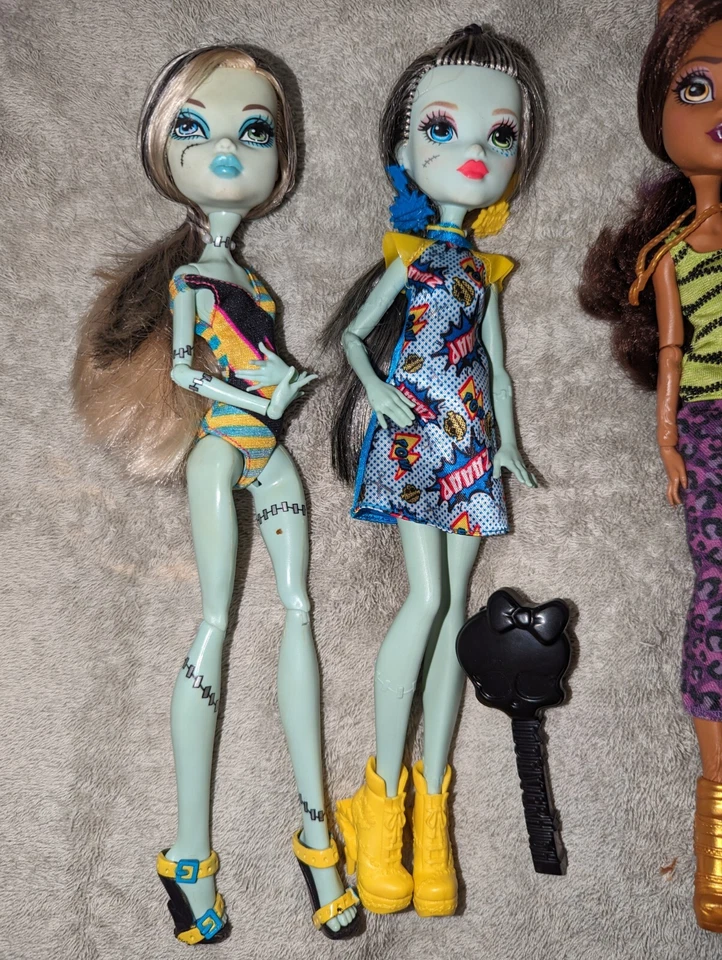 Lote de 5 muñecas Monster High DRACULAURA Frankiestein Clawdeen Wolf Foto 3 de 4