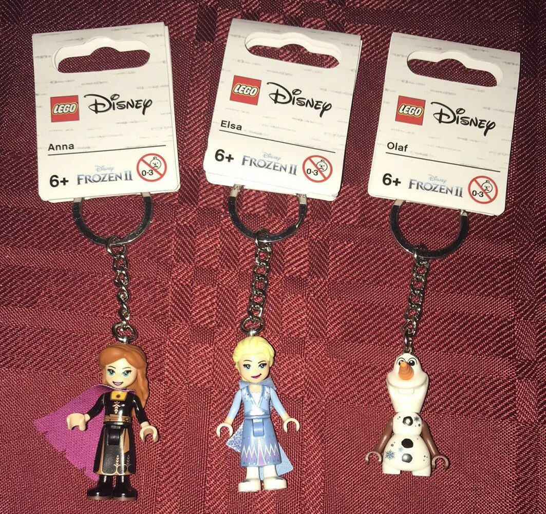 Lego Frozen 2 Olaf Elsa Anna Minifigure Keychain Set 853970 853969