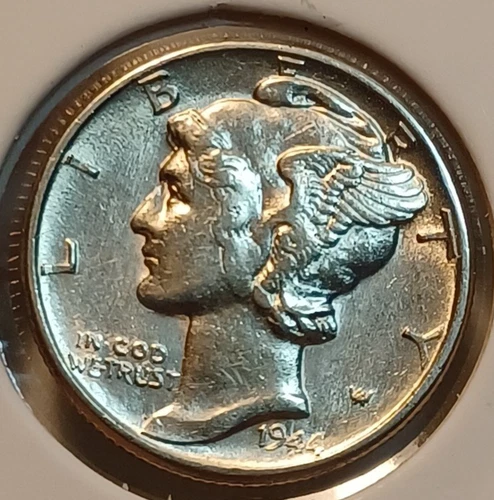 1944-P Mercury Dime AU-UNC 90% Silver Coin JBT 118