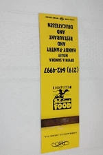 Handy-Pantry and Restaurant and Delicatessen 20 Strike Matchbook Cover