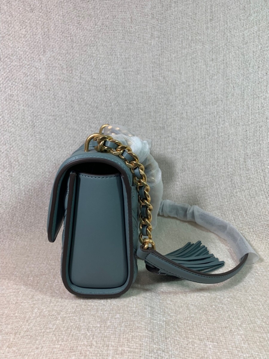 NEW VERSION Tory Burch Arctic Blue Fleming Small Convertible