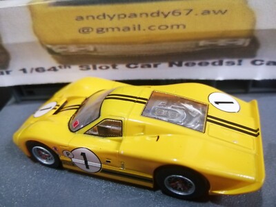 Aurora Tomy AFX Tyco Slotcar AFX Ford GT40 MK4 gelb No.1, geölt & getestet