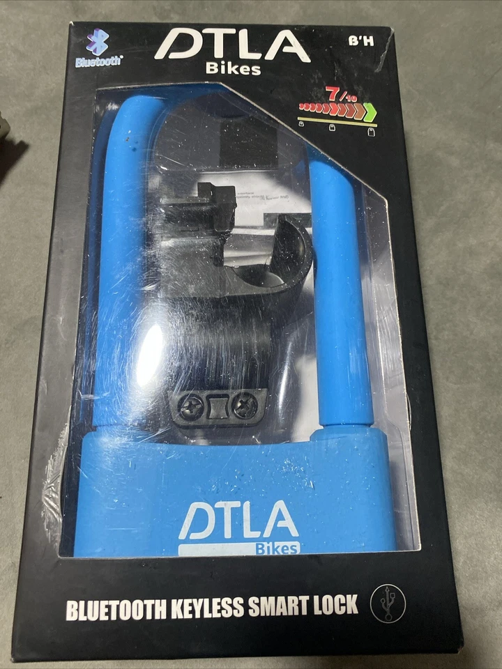 DTLA Bluetooth Keyless Full Size Smart Bike U-Lock Blue “8.5 X 4.5” Brand New - Image 3 of 4