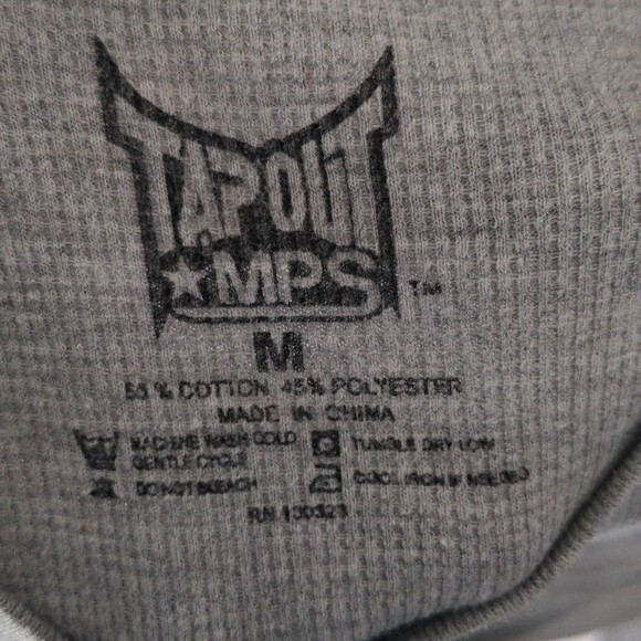 Tapout Shirt Men's M Gray MPS Thermal Long Sleeve