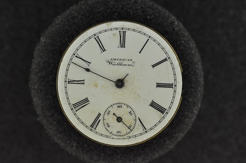 VINTAGE 0 SIZE "SEASIDE" GRADE WALTHAM POCKETWATCH MOVEMENT - NOT RUNNING