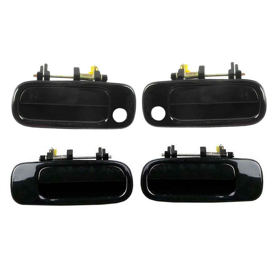 Outside Outer Door Handle 4PCS For 1992-1996 Toyota Camry Black 202 Front & Rear - Image 2 of 4