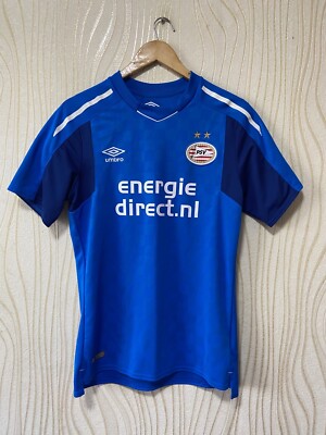 PSV EINDHOVEN 2017 2018 THIRD FOOTBALL SHIRT SOCCER JERSEY UMBRO sz S MEN BLUE